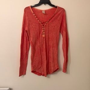 Free People Orange Top